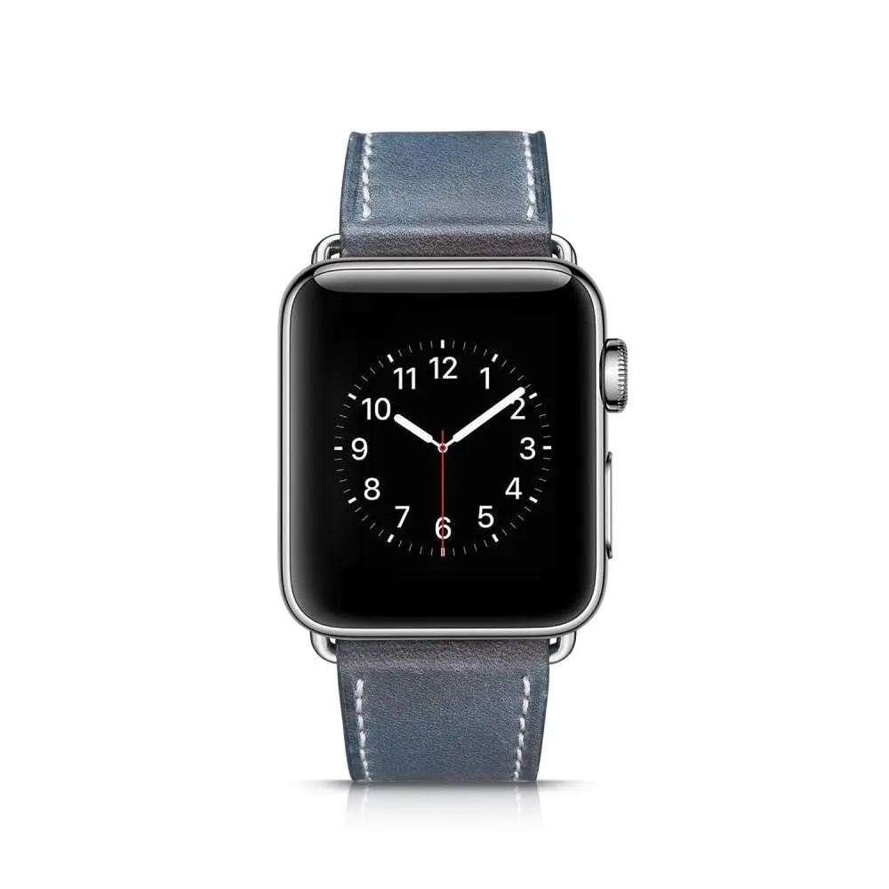 Läderarmband Apple Watch Series 1-3 38mm Blå