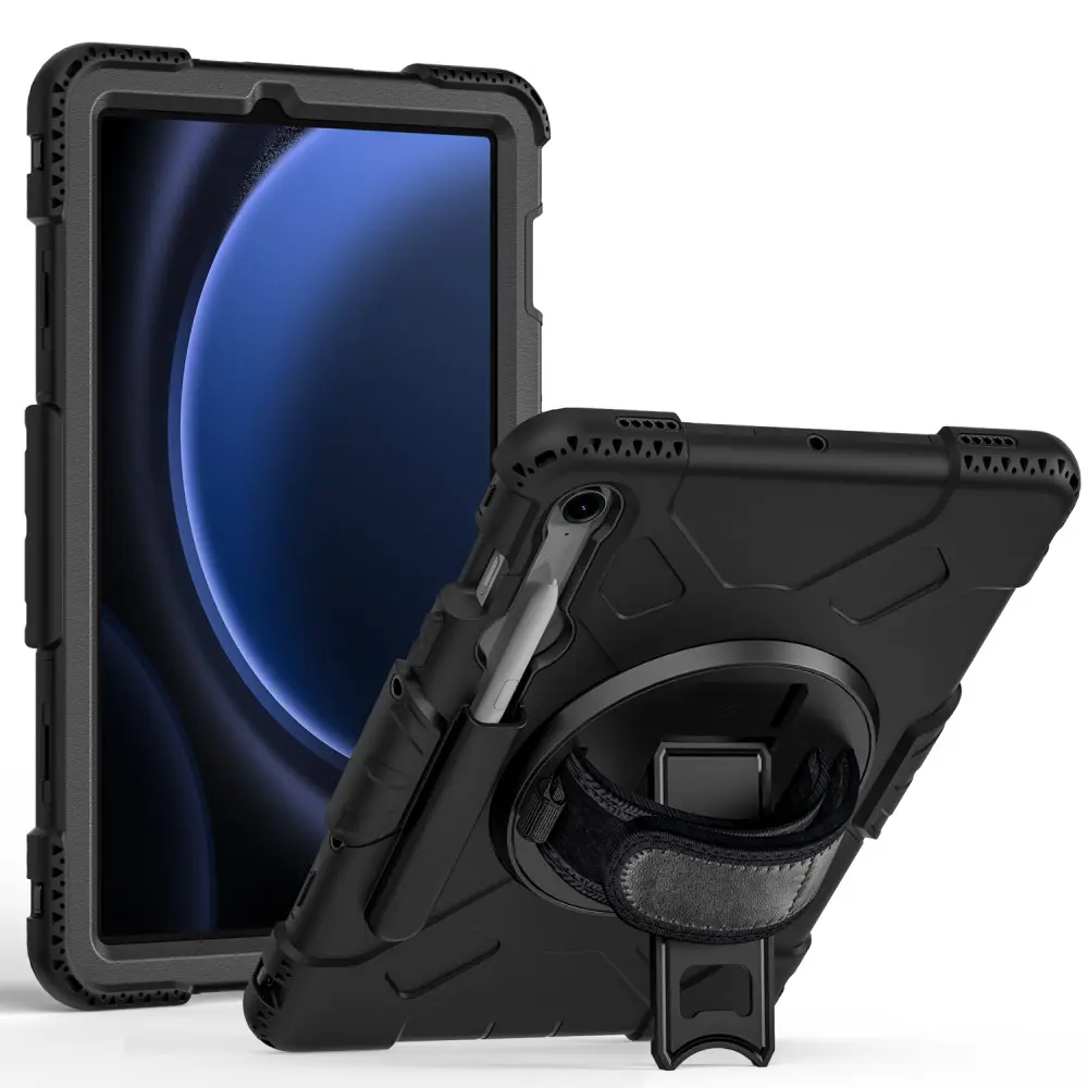 Stöttåligt Hybridskal med axelrem Samsung Galaxy Tab S10 FE Svart