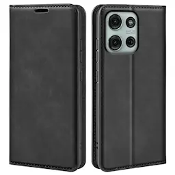 Motorola Moto G75 Slankt etui med kortholder, Sort
