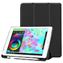 Apple iPad 9.7 6th Gen (2018) Etui Tri-fold med Pencil-holder Sort