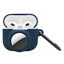 Silikonecover med AirTag holder Apple AirPods 3 mørkeblå