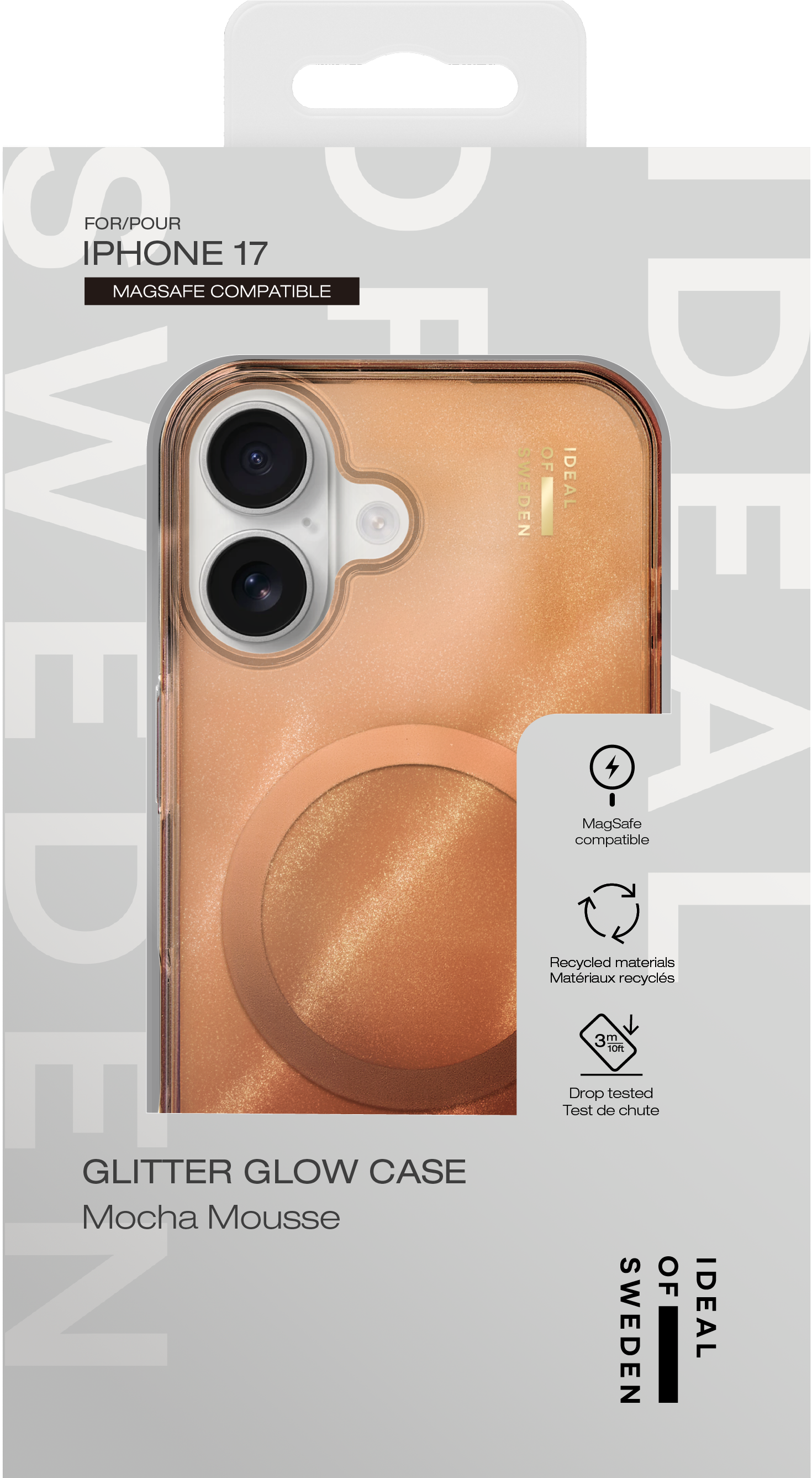 Glitter Glow MagSafe Case iPhone 17 Mocha Mousse