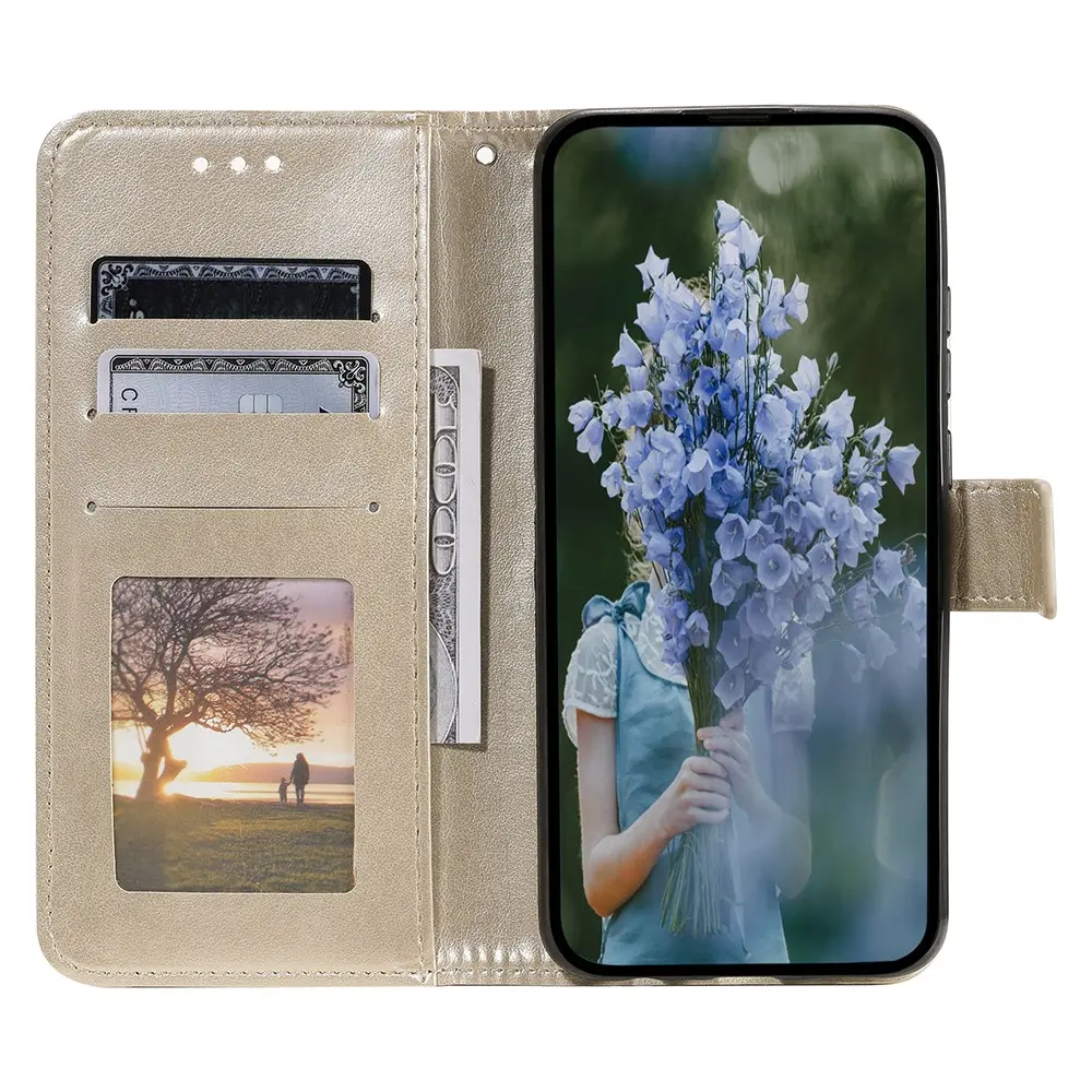 Läderfodral Mandala Samsung Galaxy A26 Guld