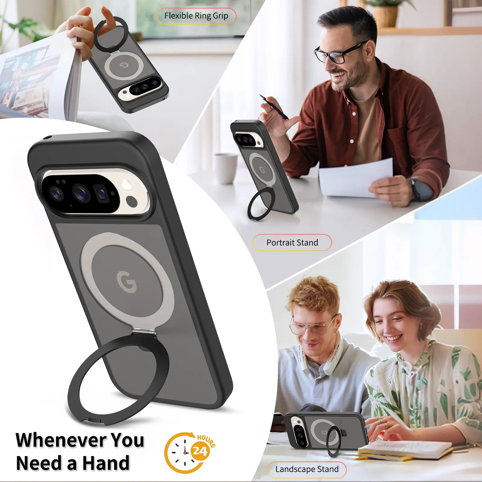 Hybridskal Magnetic Ring Google Pixel 10 Pro Svart