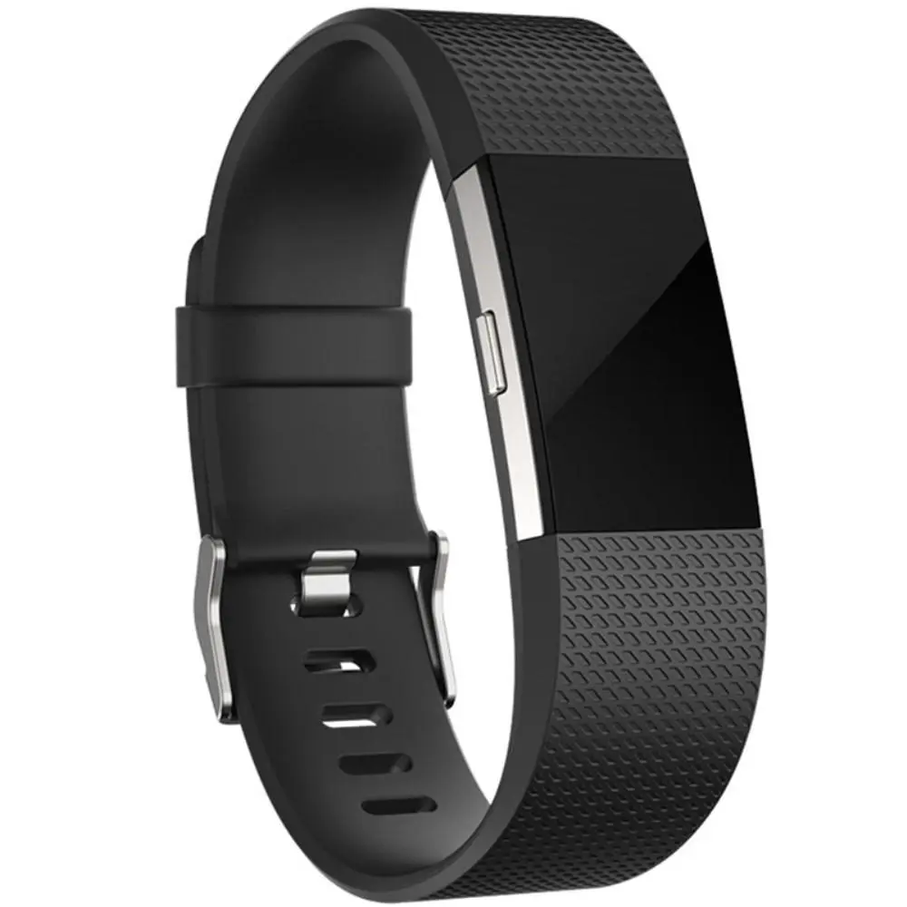 Rem af silikone til Fitbit Charge 2 Sort