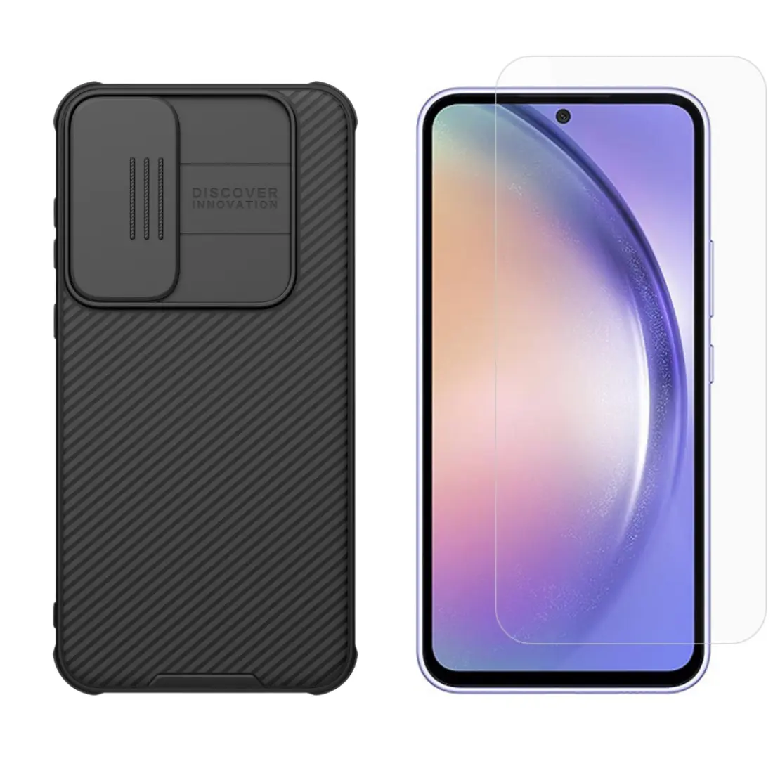 Samsung Galaxy A55 Kit med CamShield Skal och Skärmskydd