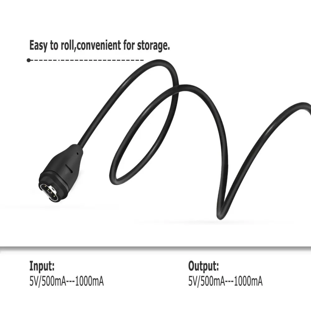 Laddningskabel 1m Garmin Forerunner 170 Svart