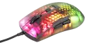 Semi-transparent RGB gamingmus 6.200dpi DM310, Svart
