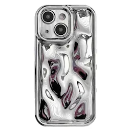 Wavy Kuori TPU iPhone 14 hopea