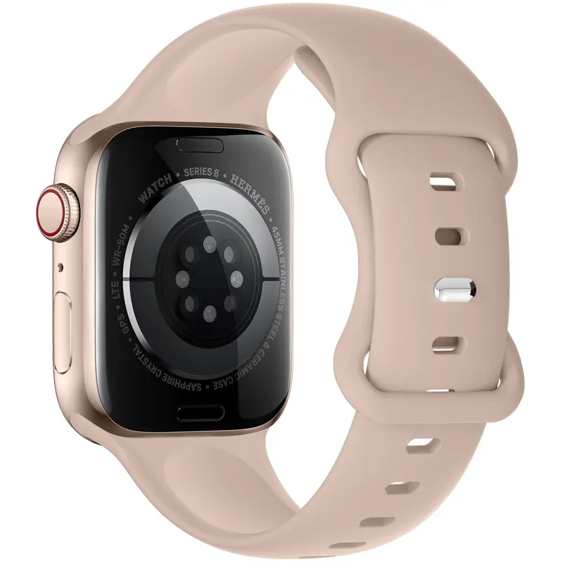 Silikonarmband Apple Watch Series 12 43mm Rosa