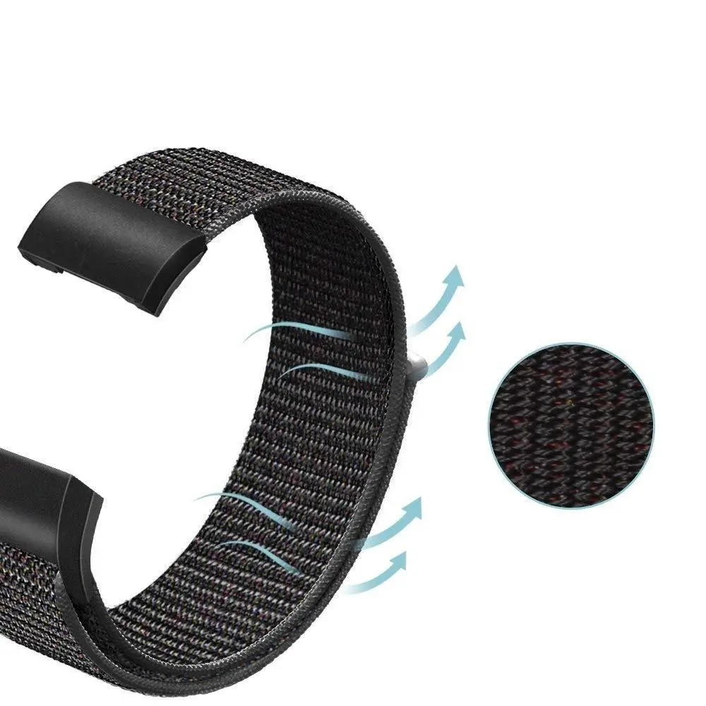Nylonarmband Fitbit Charge 4/Charge 3 Svart