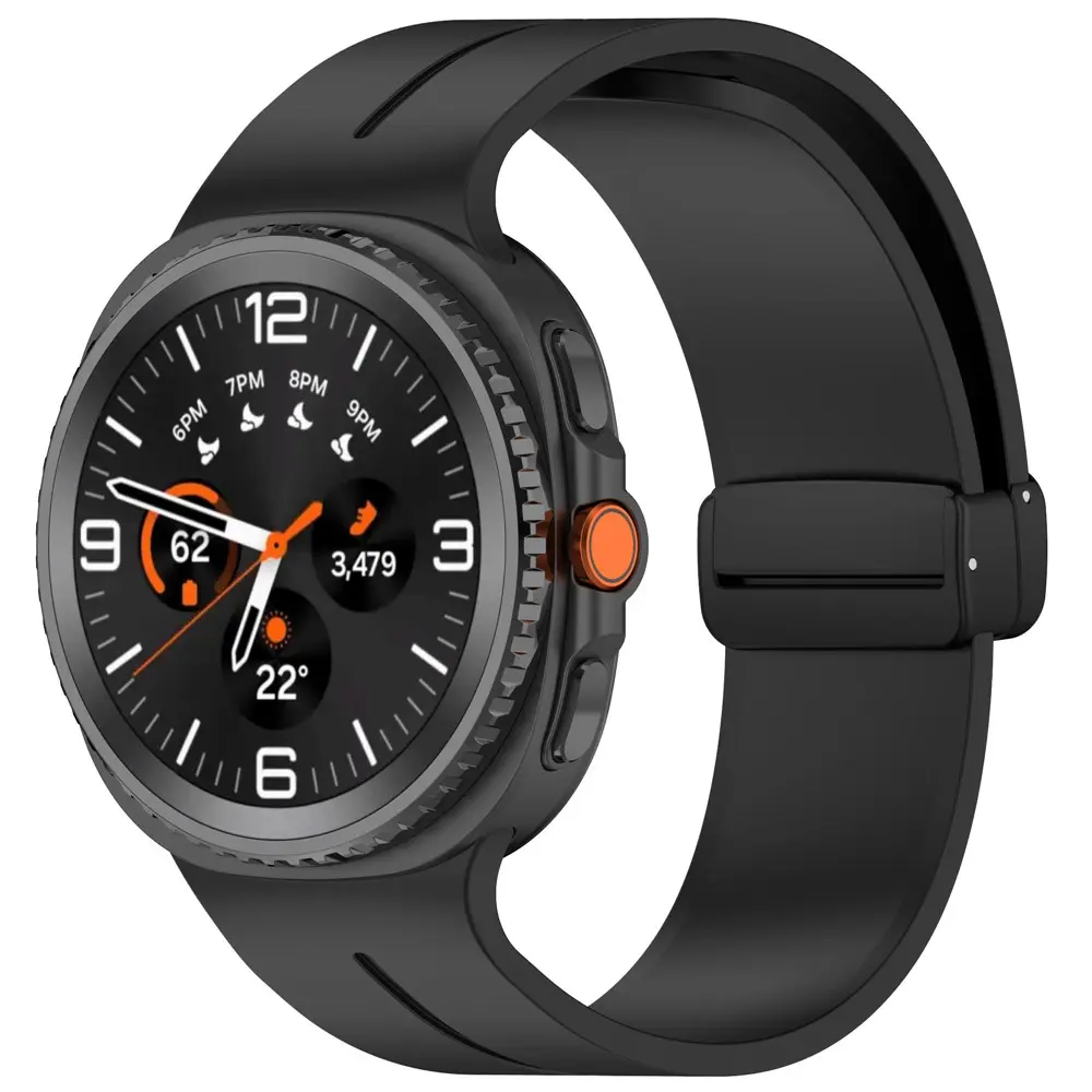 Silikonarmband Samsung Galaxy Watch 9 44mm Svart