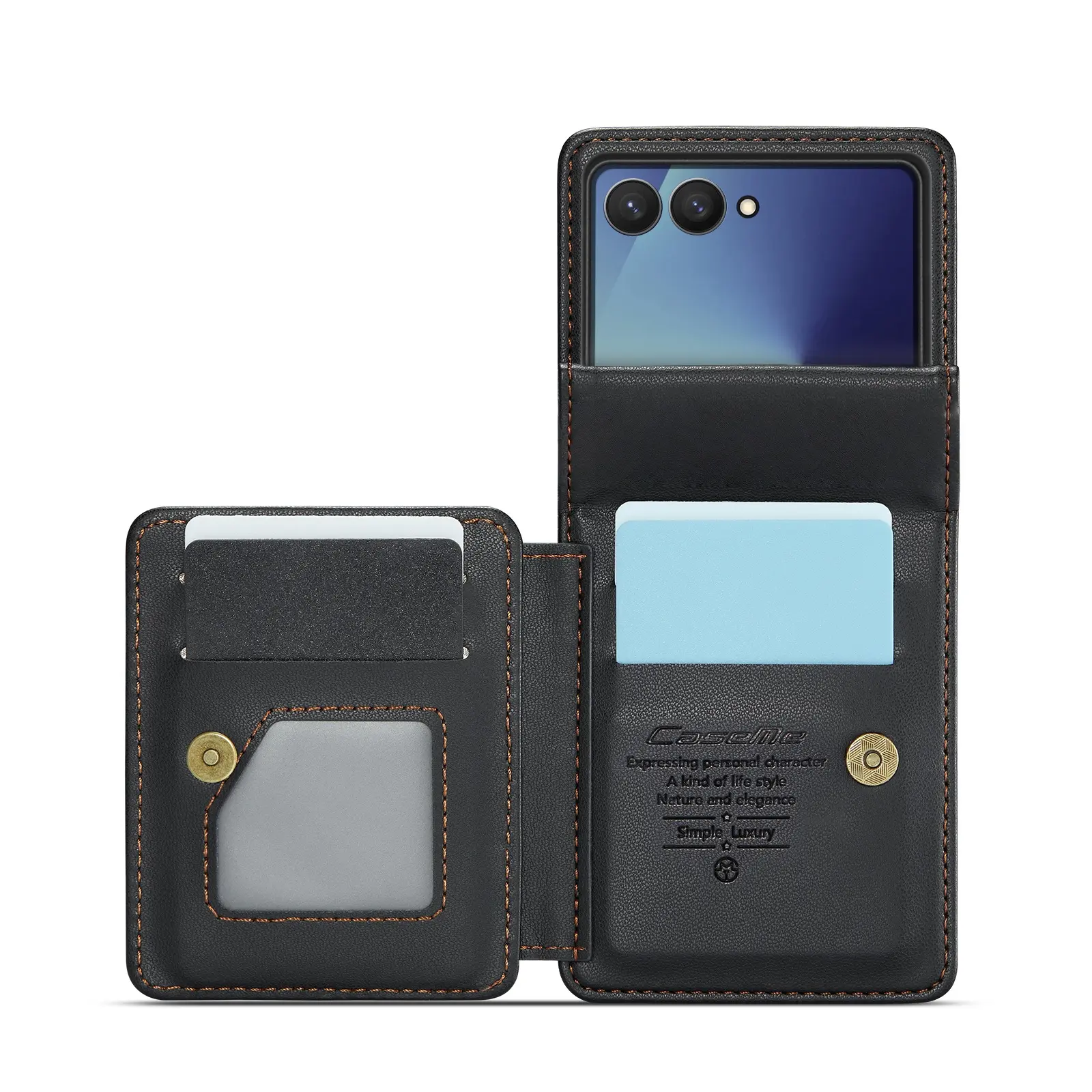 Plånboksskal RFID-skydd Samsung Galaxy Z Flip 8 Svart