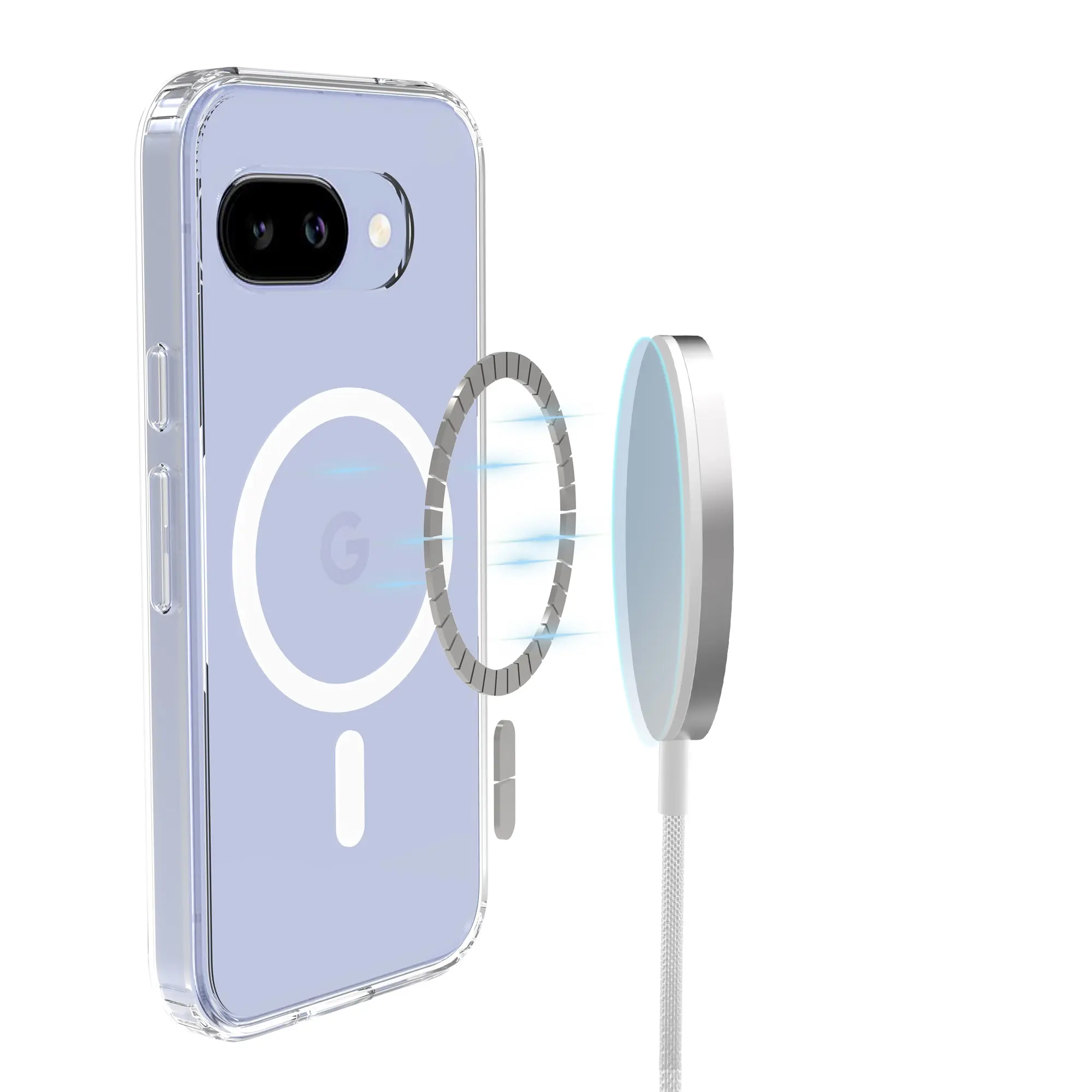 Hybridskal MagSafe Google Pixel 9a Genomskinlig