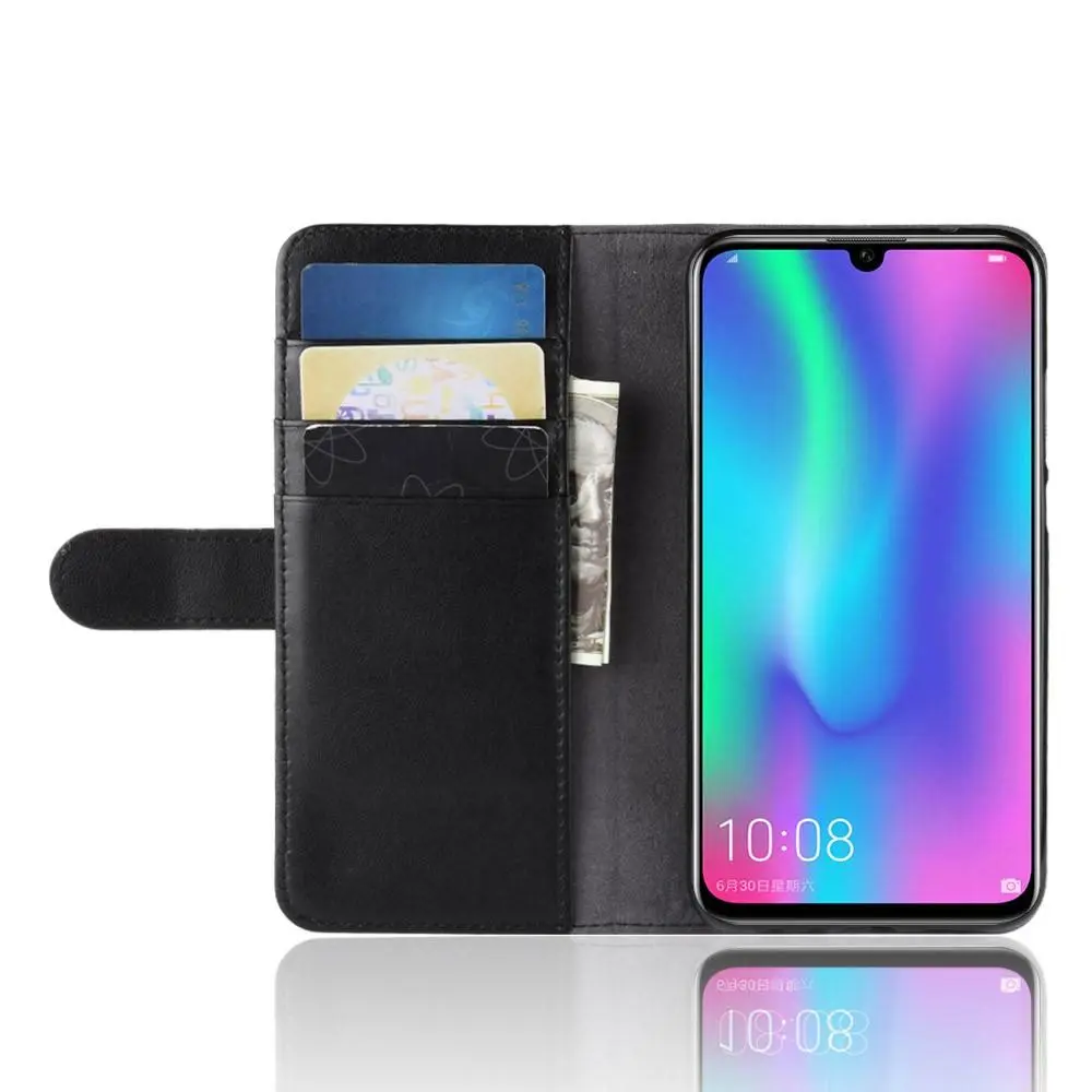 Äkta Läderfodral Huawei P Smart 2019 Svart