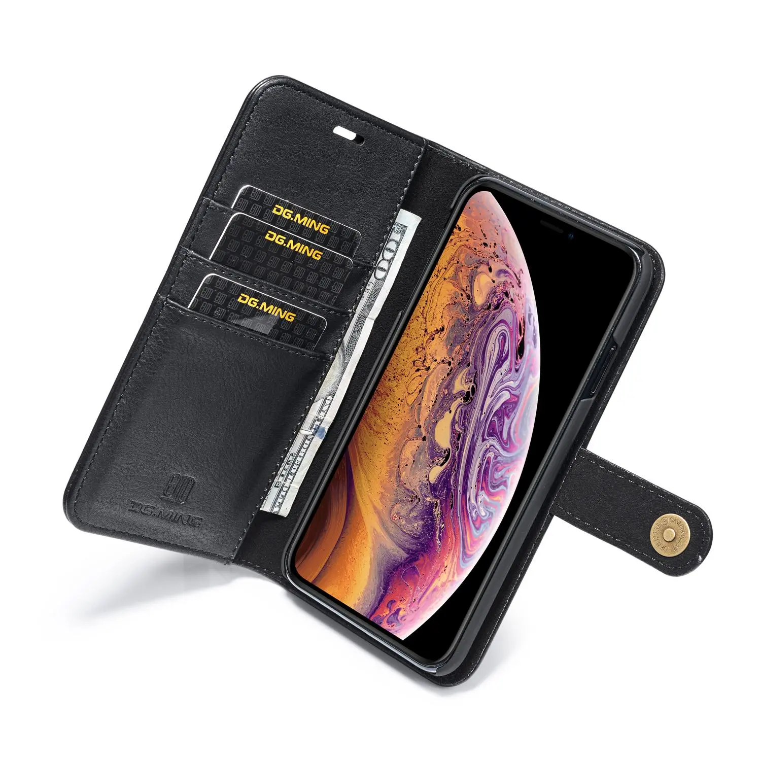 Magnet Wallet iPhone Xs Max Black