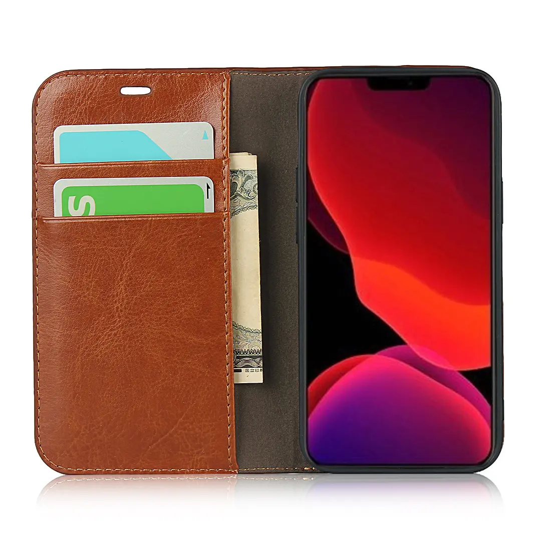 Mobilfodral Äkta Läder iPhone 11 Brun
