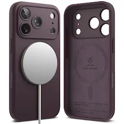 Silicone Magnetic Case iPhone 18 Pro Dark Cherry