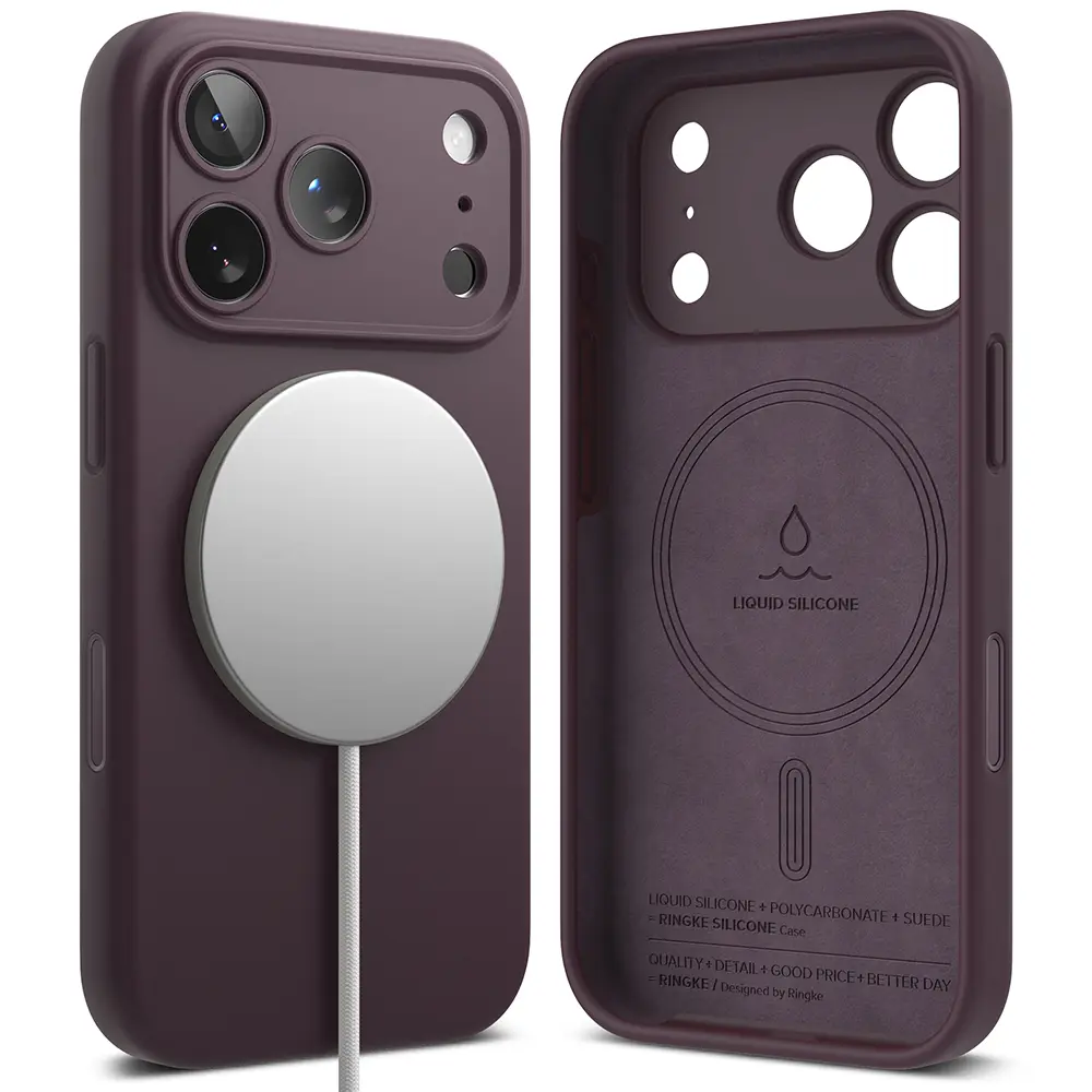 iPhone 18 Pro MagSafe silikonecover, Dark Cherry
