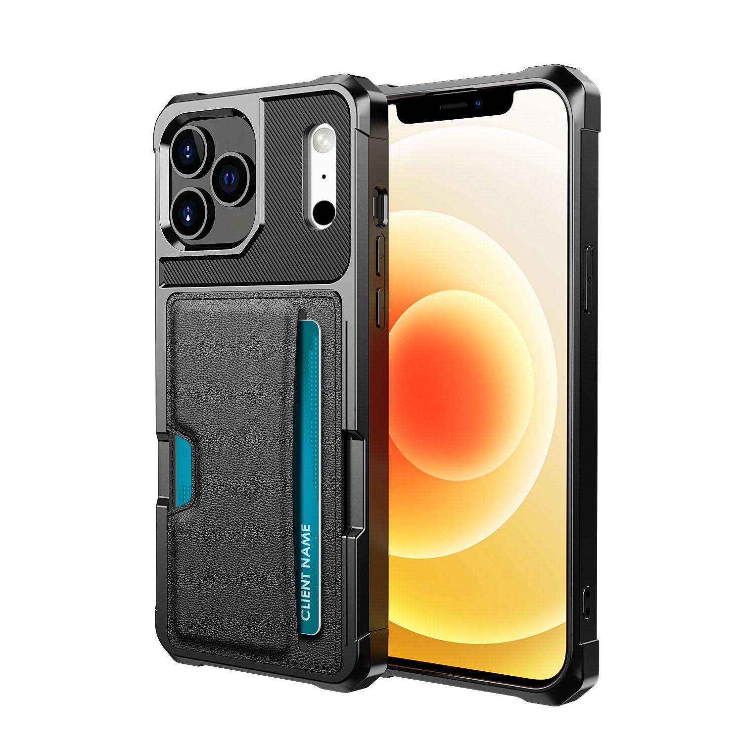 Tough Card Case iPhone 17 Pro Max musta - Korttitasku puhelimeen
