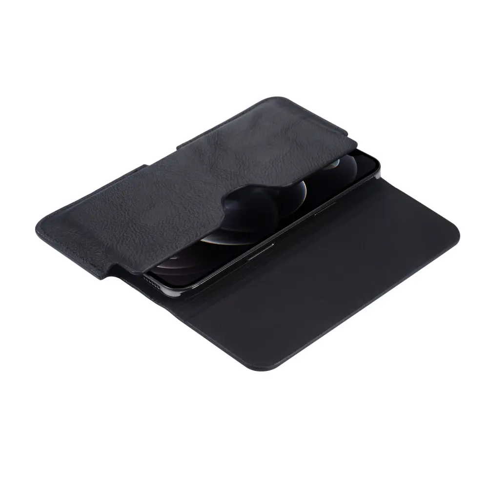 Bältesväska Läder iPhone XR svart