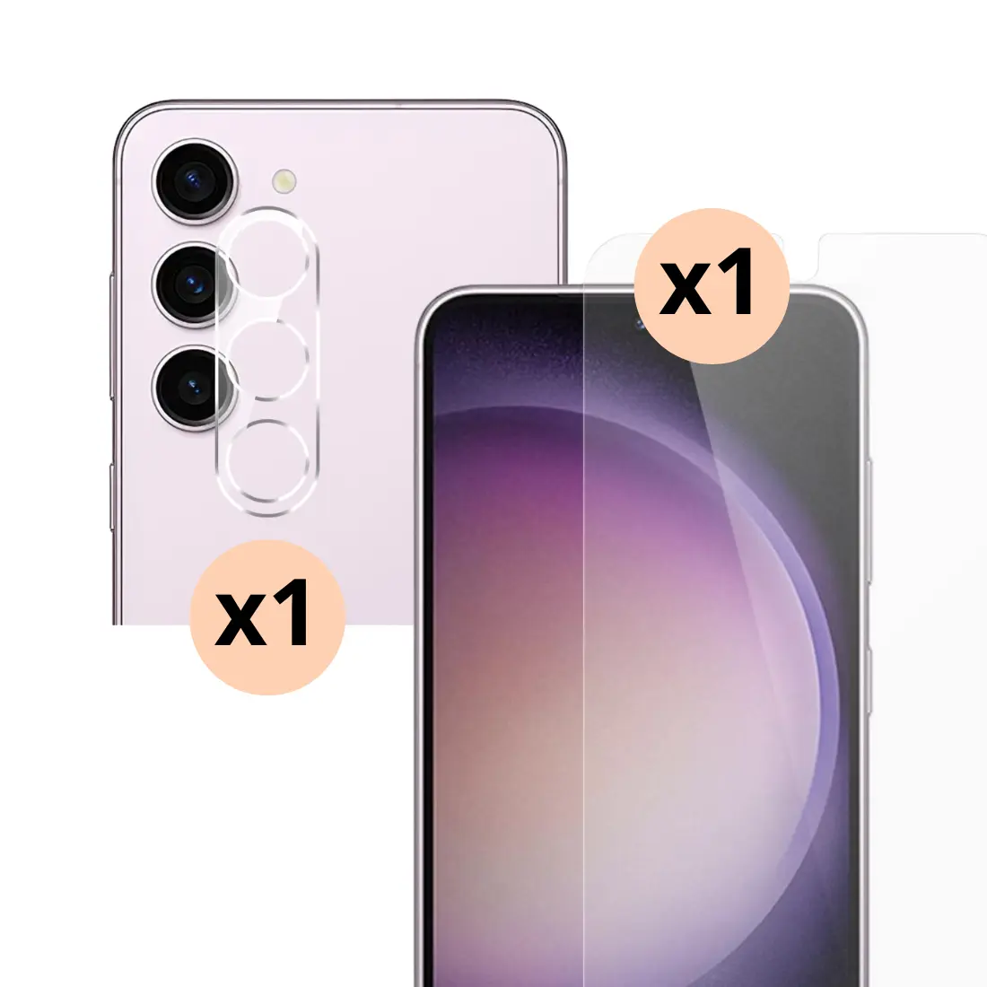 Samsung Galaxy S24 Kamerabeskyttelse og Hærdet Glas Skærmbeskytter