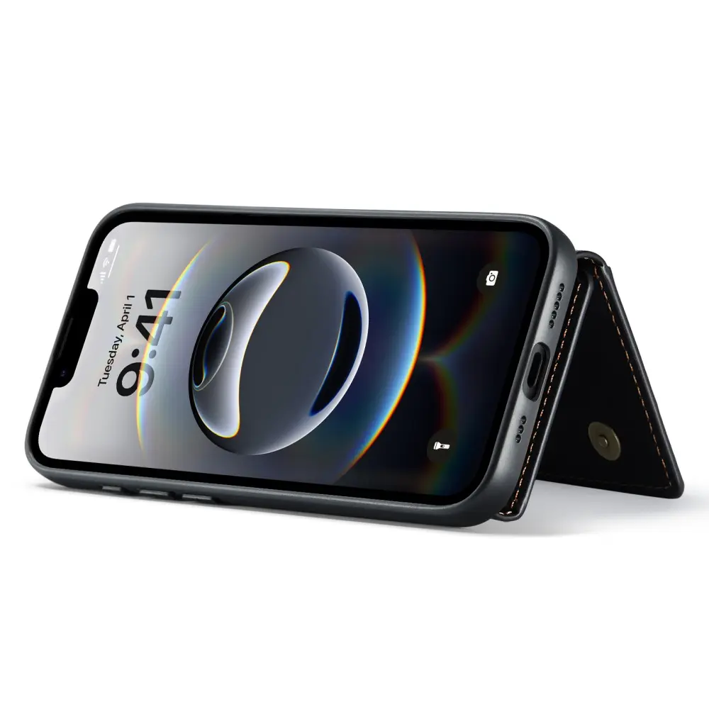 Magnetic Card Slot Case iPhone 16e Svart