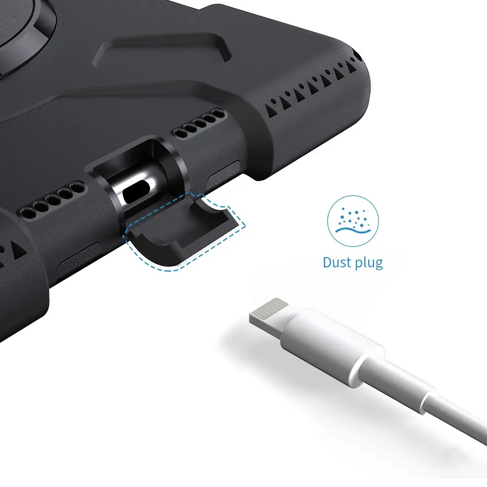 Stöttåligt Hybridskal med axelrem Apple iPad Air 2 9.7 (2014) Svart