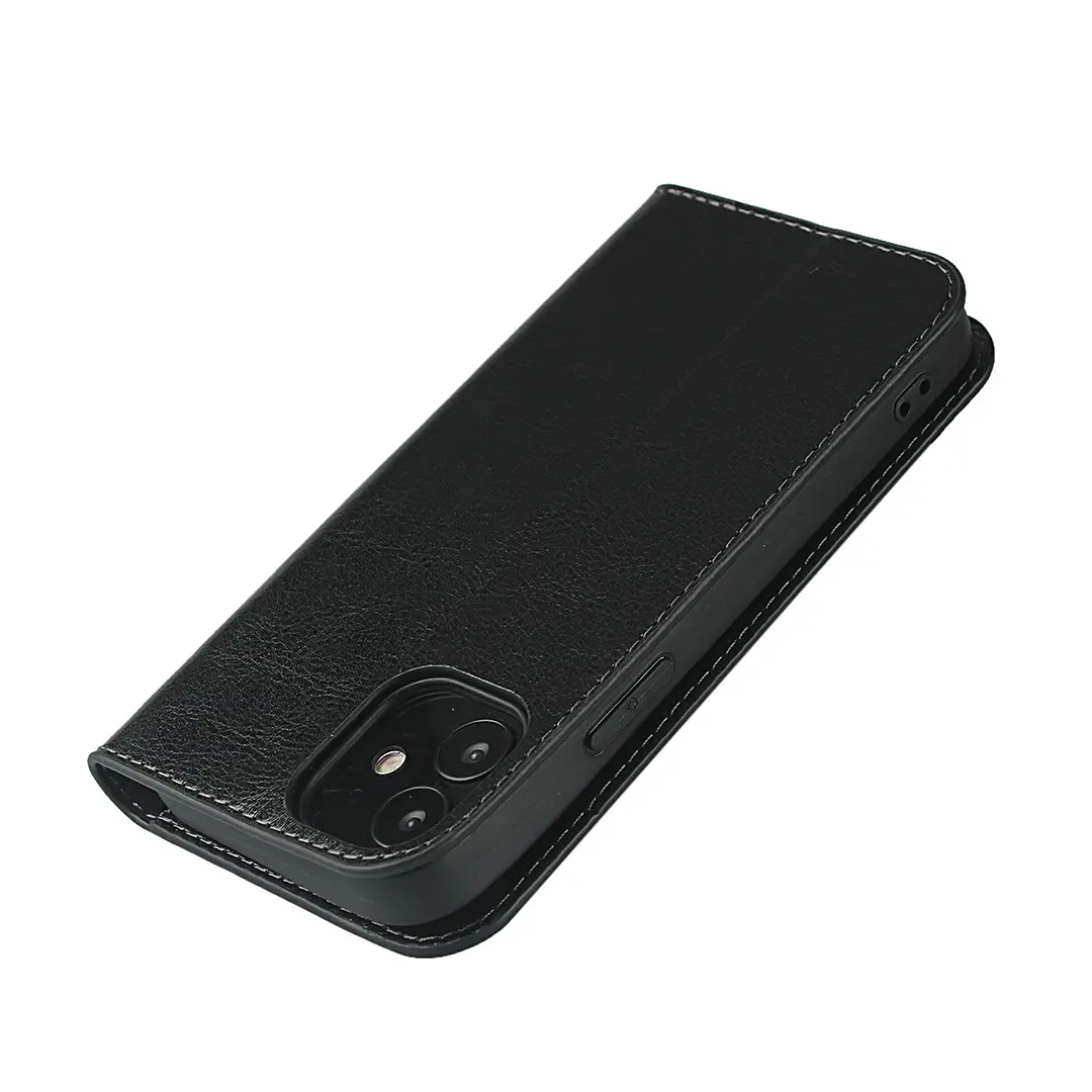 Mobilfodral Äkta Läder iPhone Xr Svart