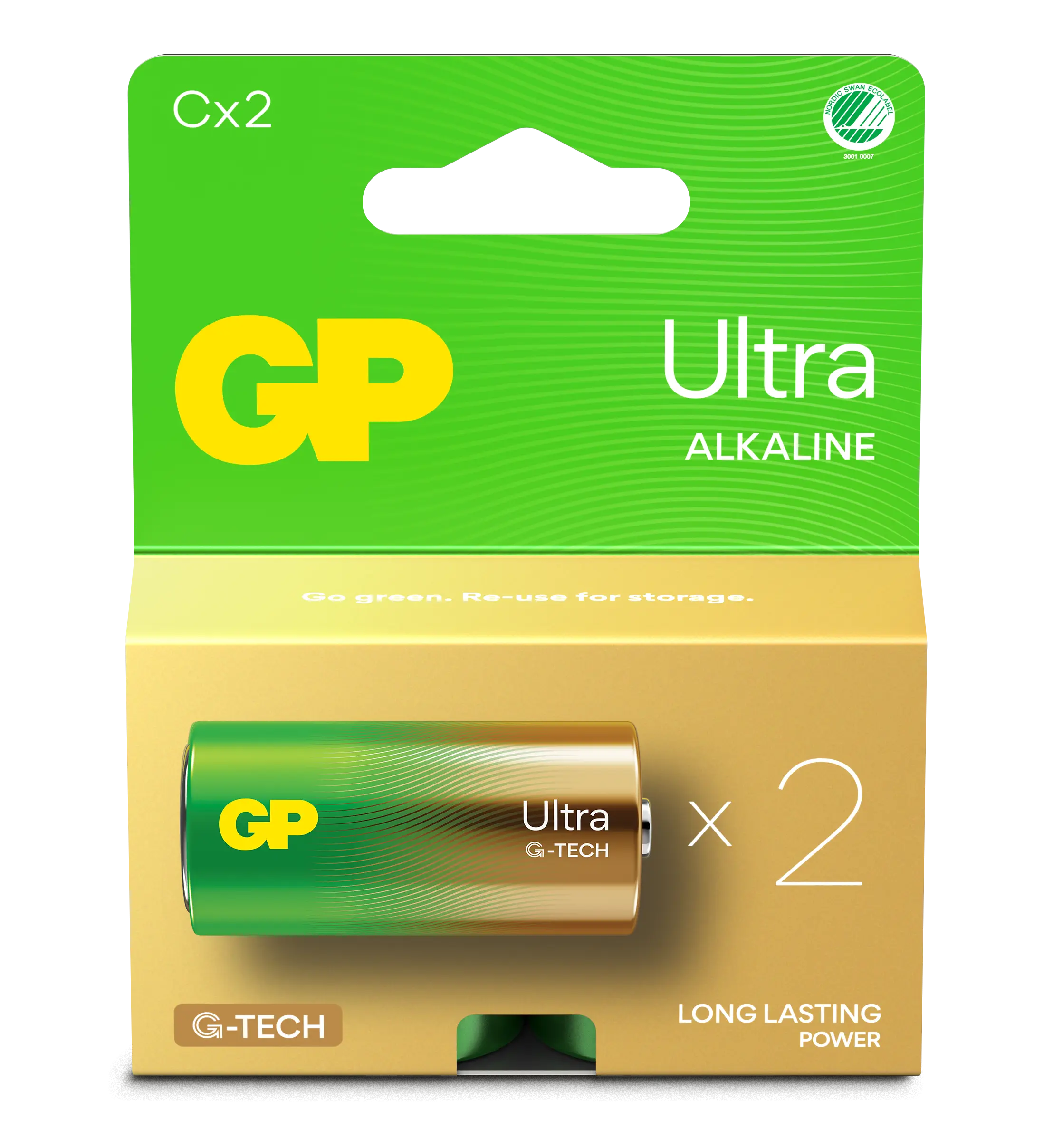 Ultra Alkaline C batteri 14AU/LR14 (2-pak)
