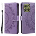 Læderetui Mandala Motorola Moto G15 lila