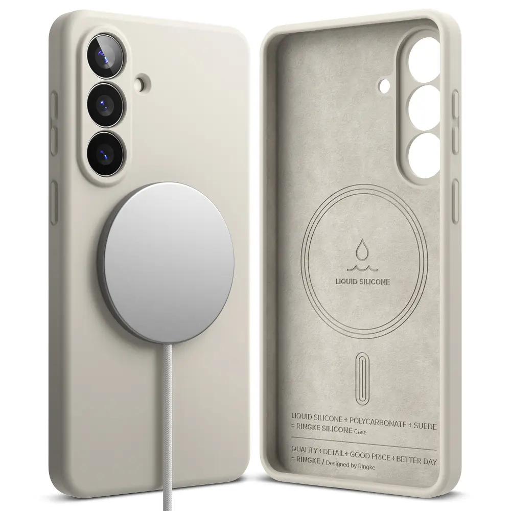 Silicone Magnetic Case Samsung Galaxy S26 Plus Stone