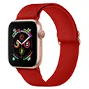 Elastinen Nailonranneke Apple Watch Series 8 45mm Punainen
