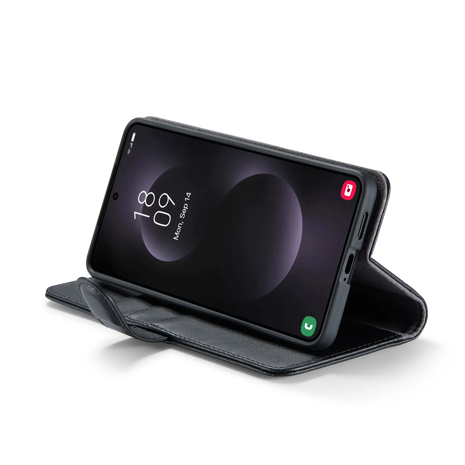 Äkta Läderfodral Samsung Galaxy S25 Edge Svart