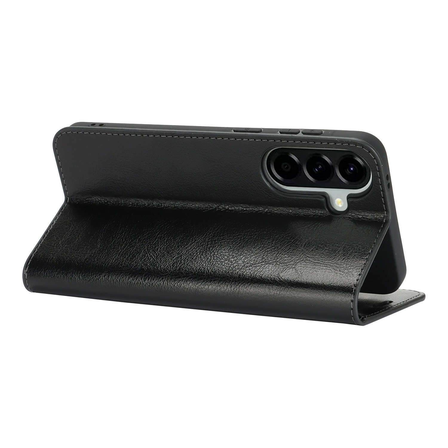 Mobilfodral Äkta Läder Samsung Galaxy A57 Svart