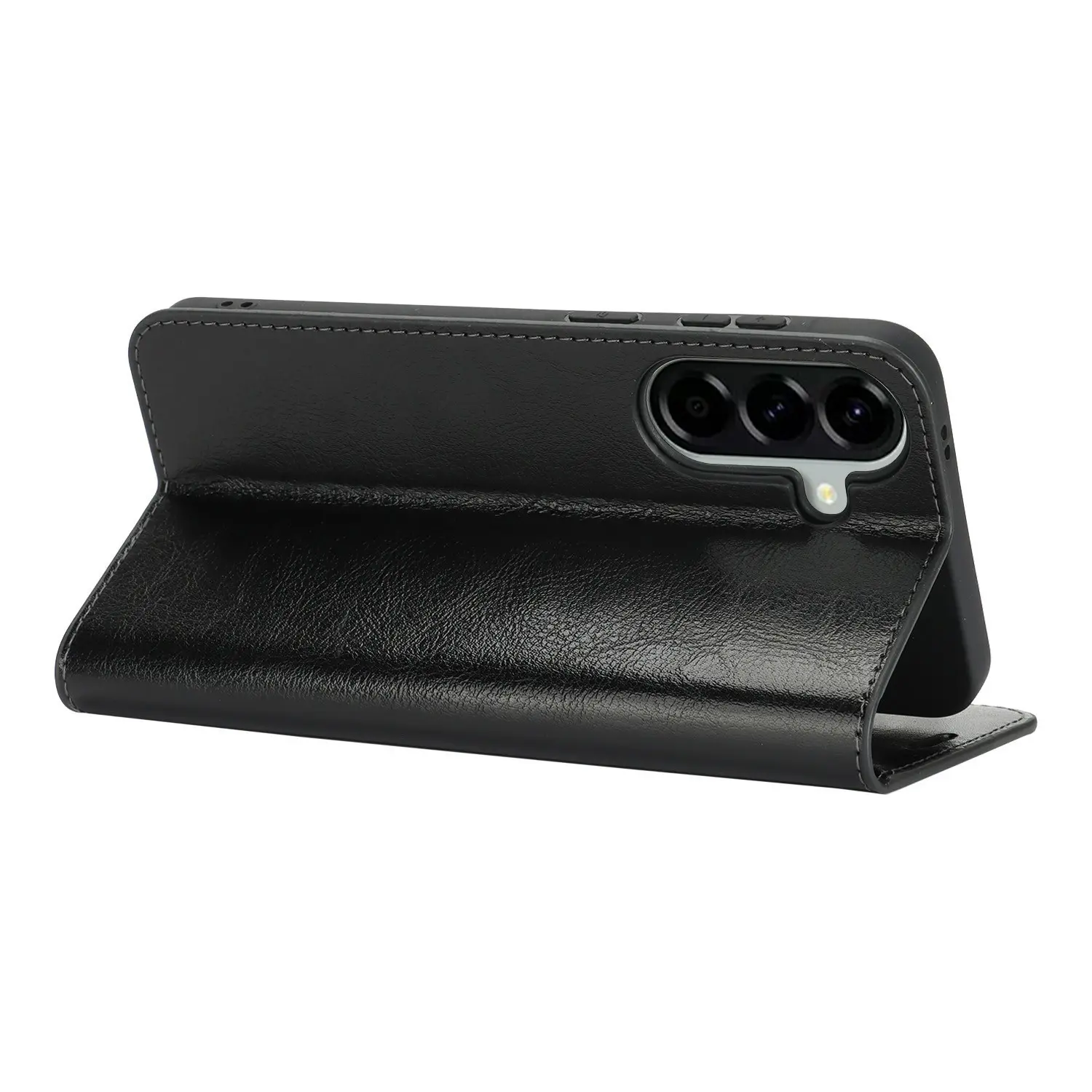 Mobilfodral Äkta Läder Samsung Galaxy A57 Svart