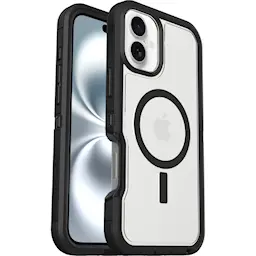iPhone 16 Plus Defender XT Ekstremt stødafvisende MagSafe-cover, Sort/gennemsigtig