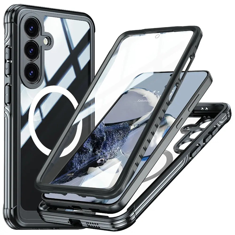 Premium Full Protection Case Samsung Galaxy S25 Svart