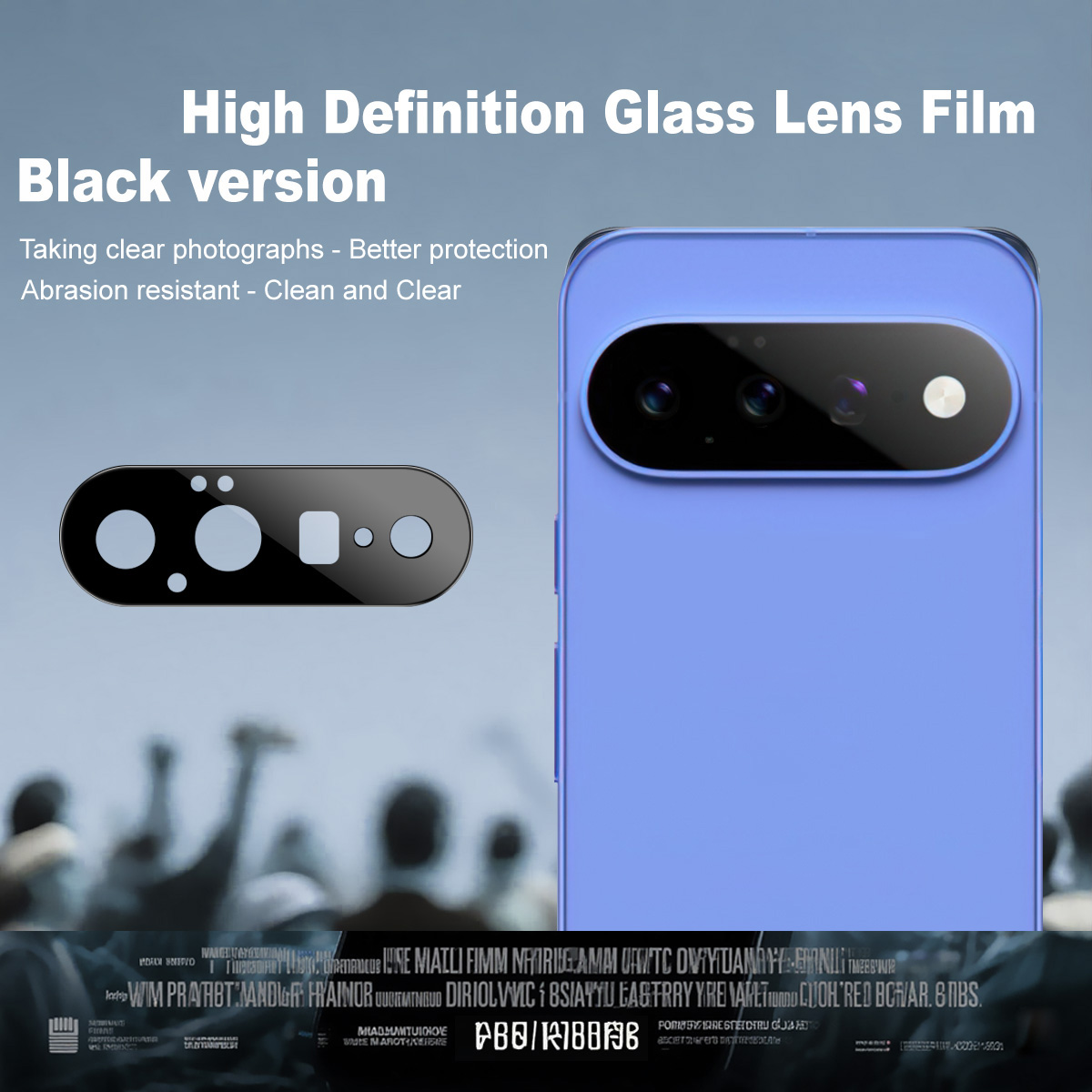 Härdat Glas 0.2mm Linsskydd Google Pixel 11 Svart