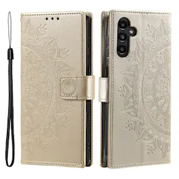 Læderetui Mandala Samsung Galaxy A57 Guld