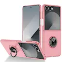 Samsung Galaxy Z Flip 8 Deksel magnetisk ringholder Rosa