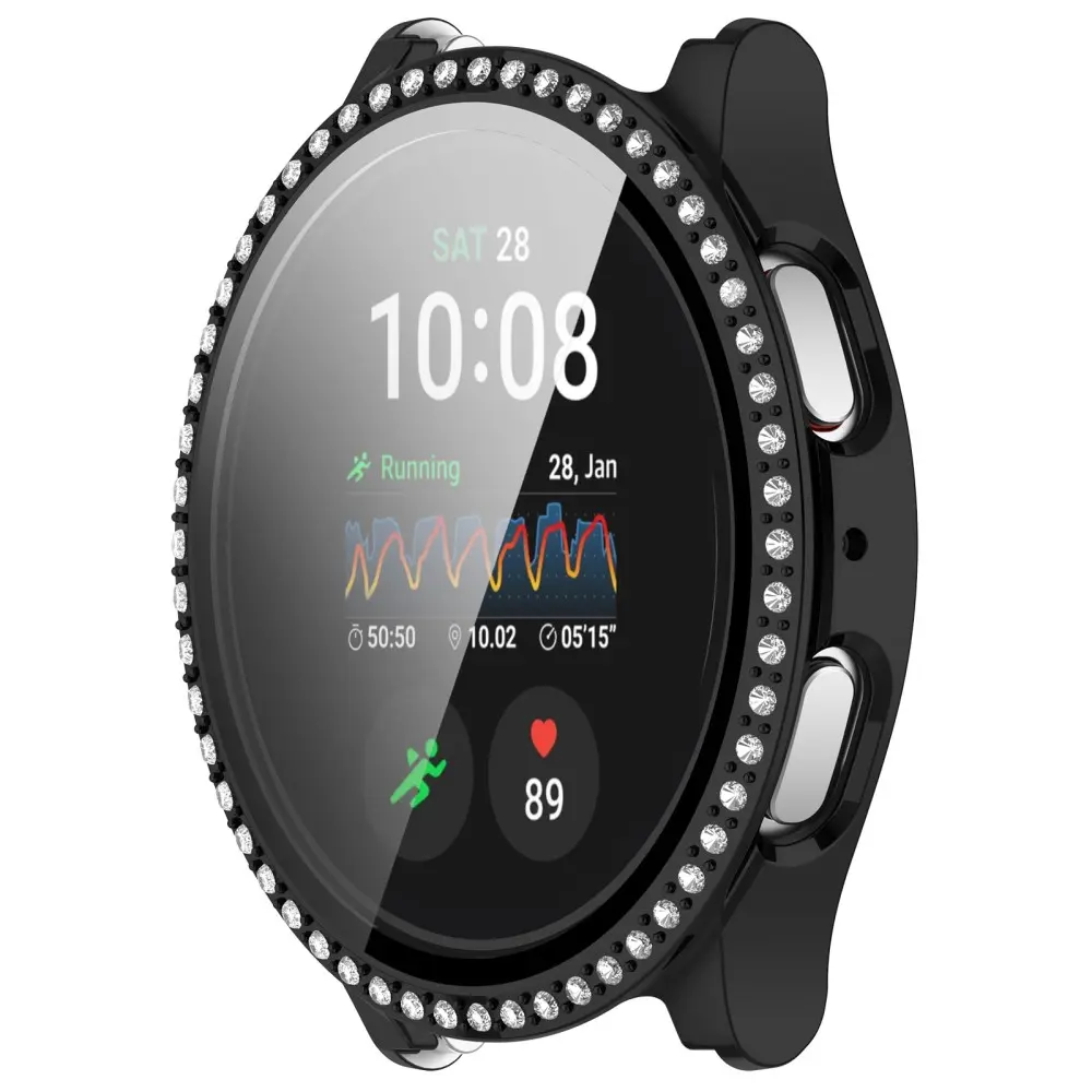Full Cover Case Rhinestone Samsung Galaxy Watch 7 44mm Svart