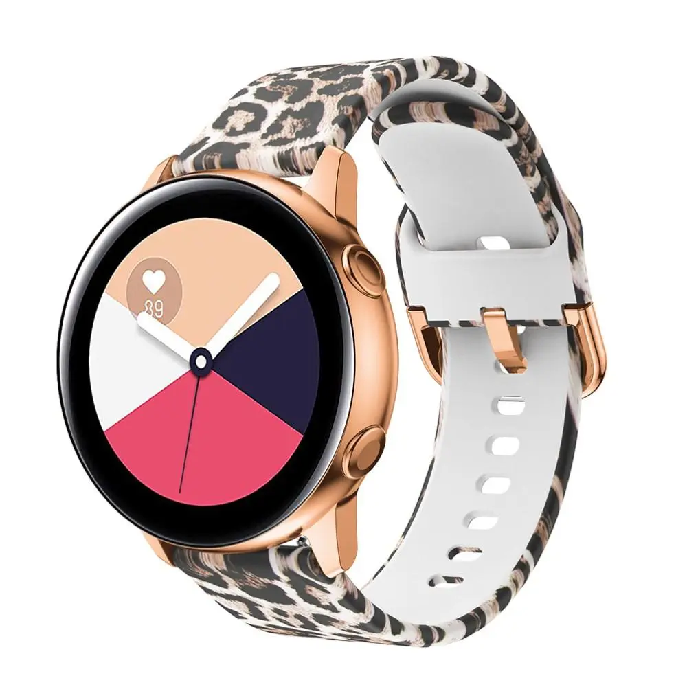 Samsung Galaxy Watch 42mm Silikoniranneke, Leopardi