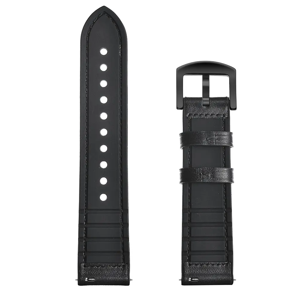 Premium Läderarmband Garmin Forerunner 170 Svart