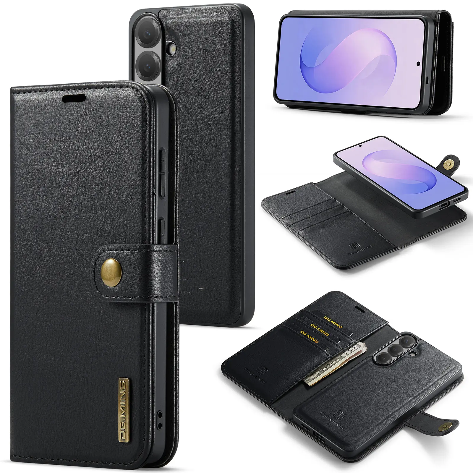 Samsung Galaxy S26 FE lompakkokotelo irrotettavalla kuorella, Black