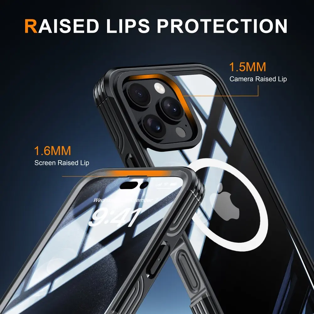 Premium Full Protection Case iPhone 16 Pro Svart