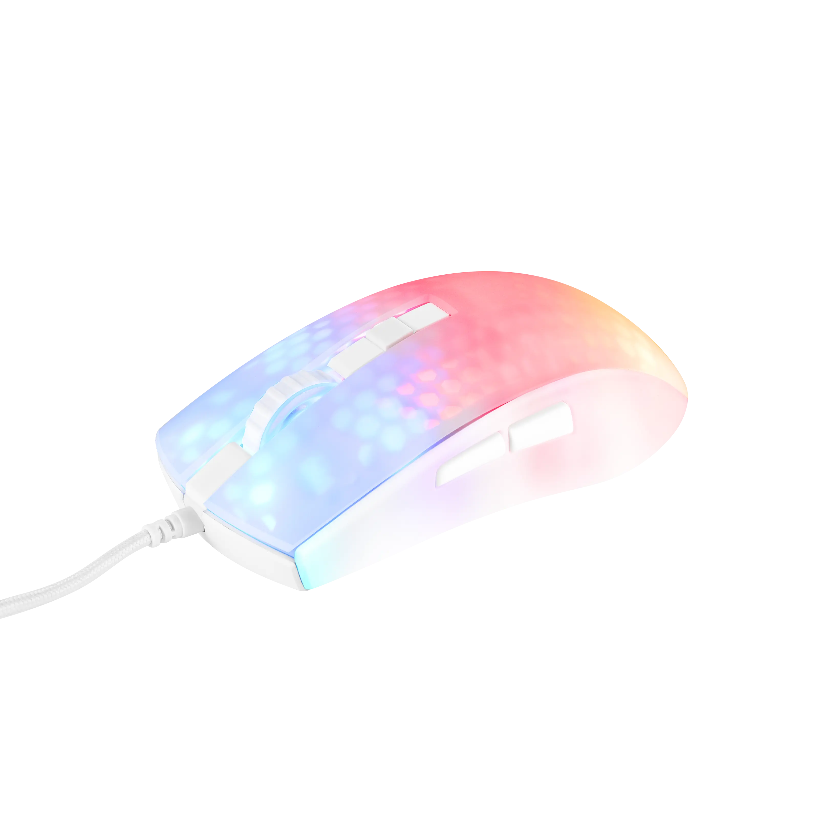 Semi-transparent RGB gamingmus 6.200dpi DM310, Hvit