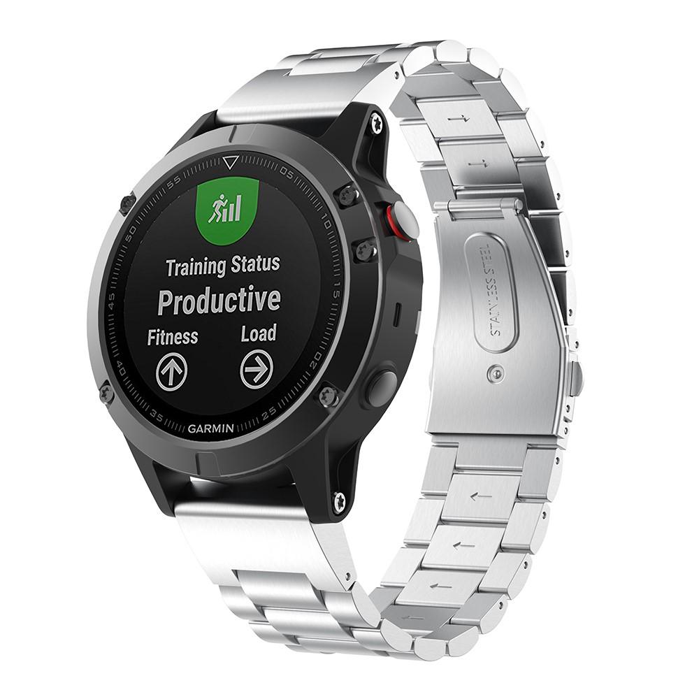 Garmin Forerunner 955 Metal Reim Sølv - Armbånd i luksuriøs og stilren design