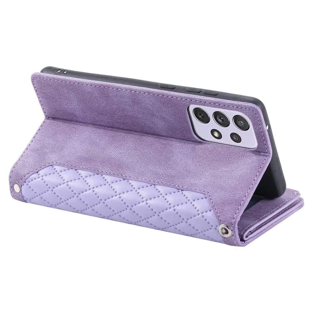 Plånboksväska Samsung Galaxy A52 5G Quilted Lila