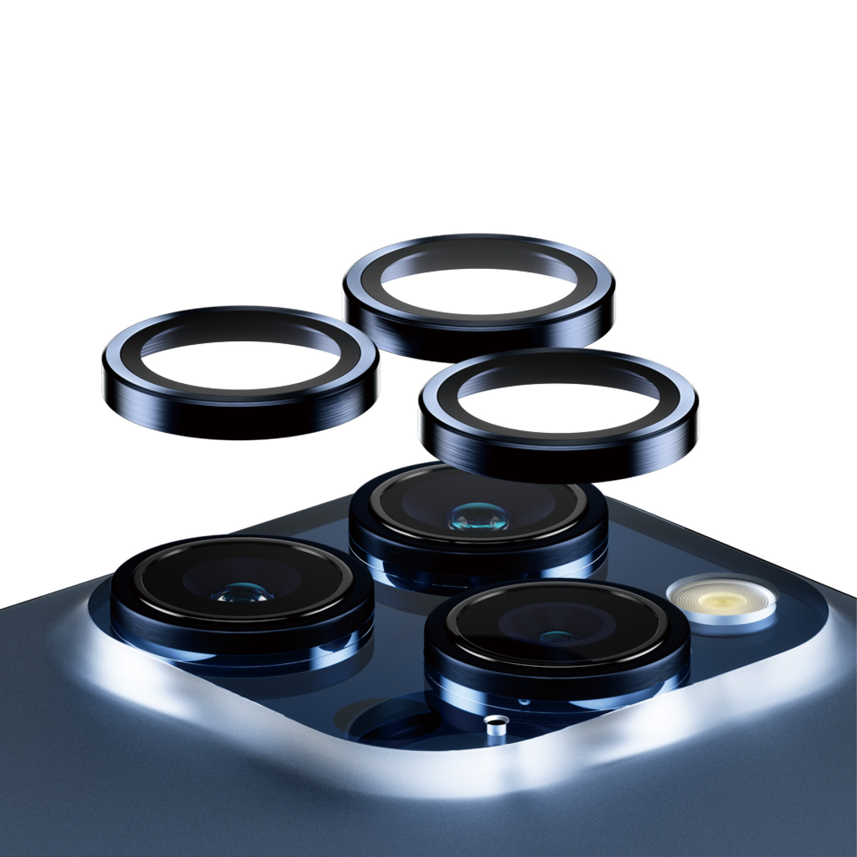 PanzerGlass iPhone 15 Pro Max Hoops Camera Lens Protector Sininen